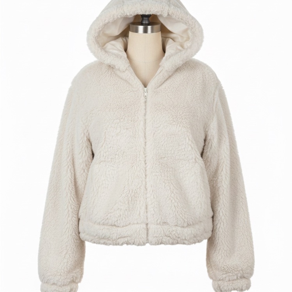 Elegant Cream Teddy Jacket